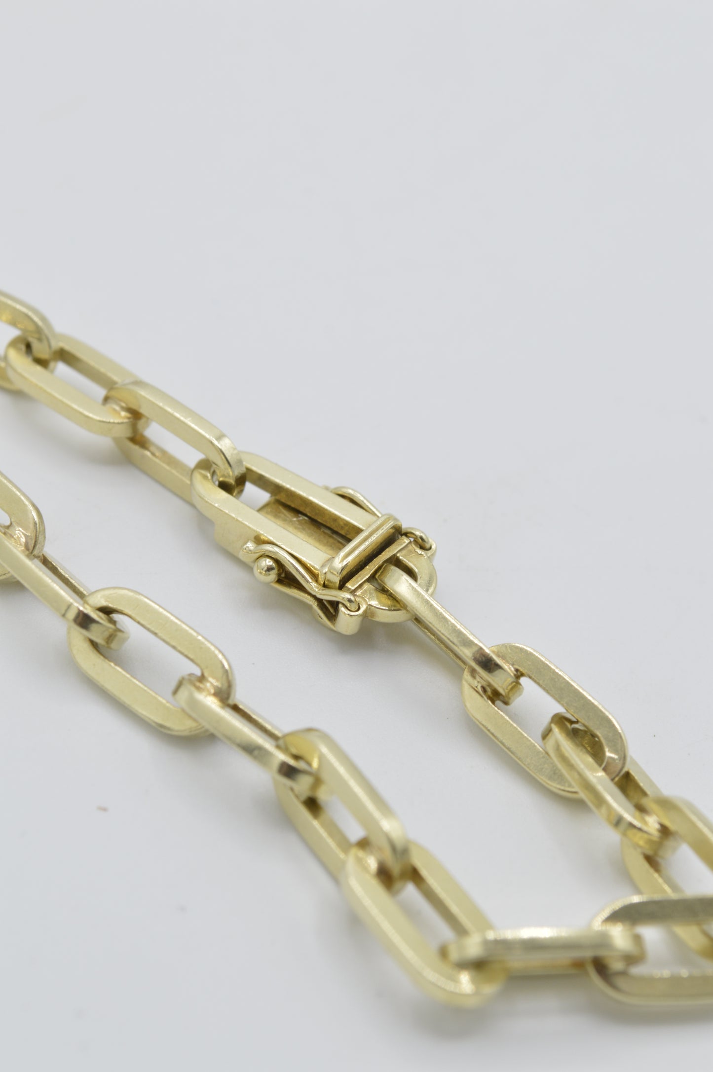 Chunky Paperclip Bracelet, 14k