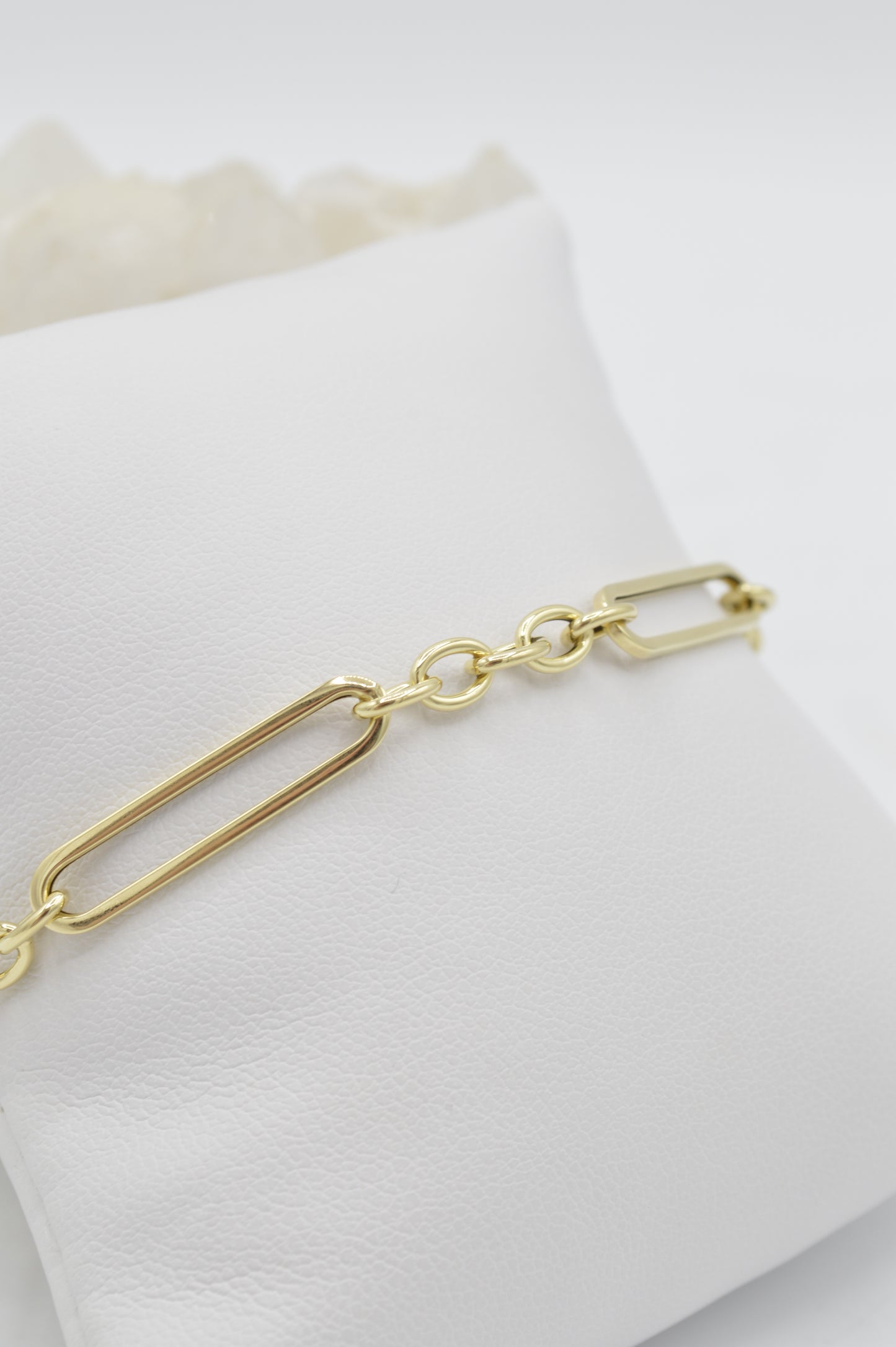 Trombone Bracelet, 14k