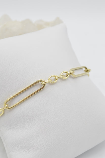 Trombone Bracelet, 14k