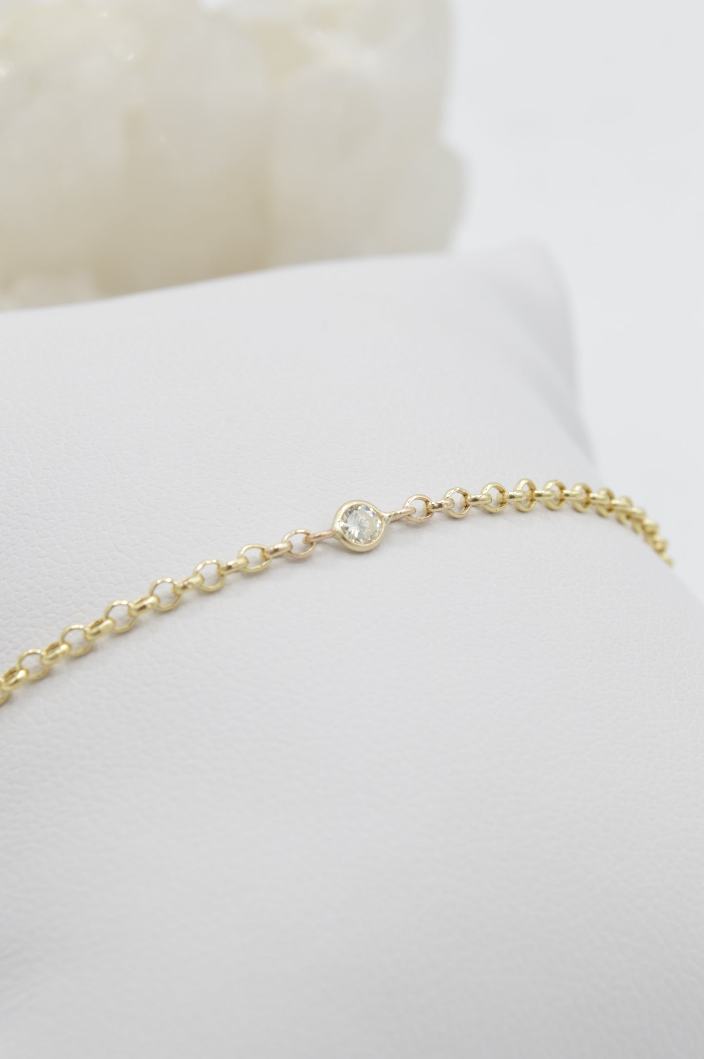 Solitaire Diamond Bracelet, 14k