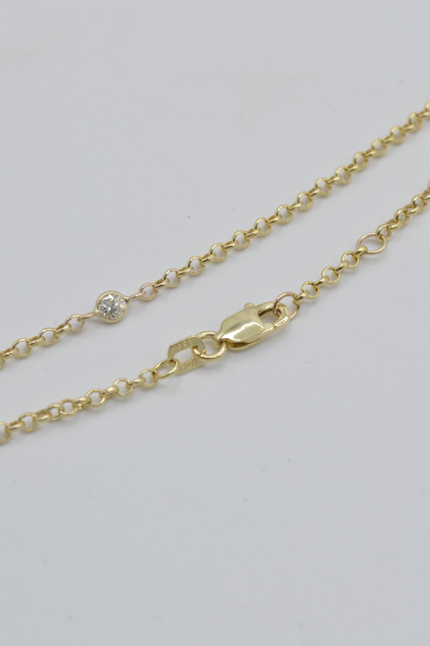 Solitaire Diamond Bracelet, 14k