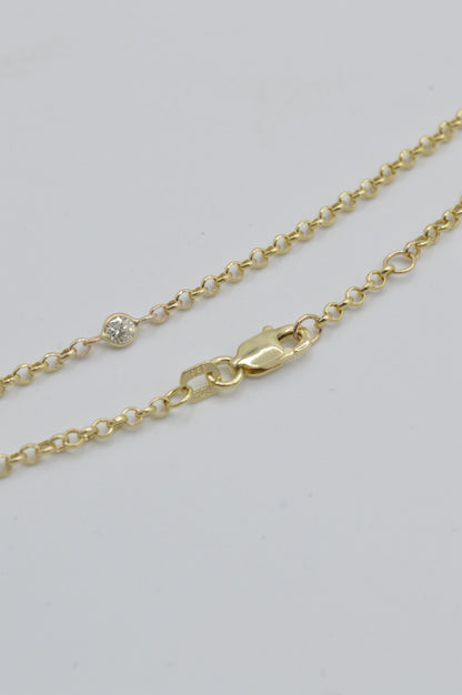 Solitaire Diamond Bracelet, 14k