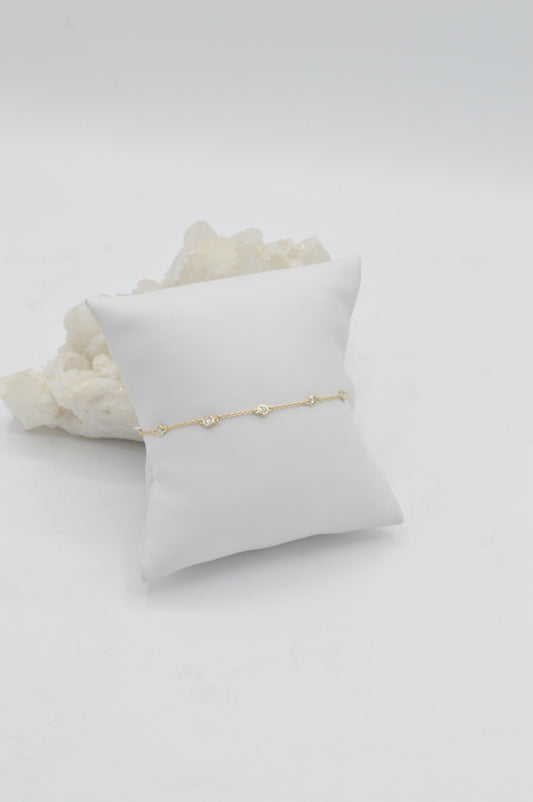 Satelite Diamond Bracelet, 14k