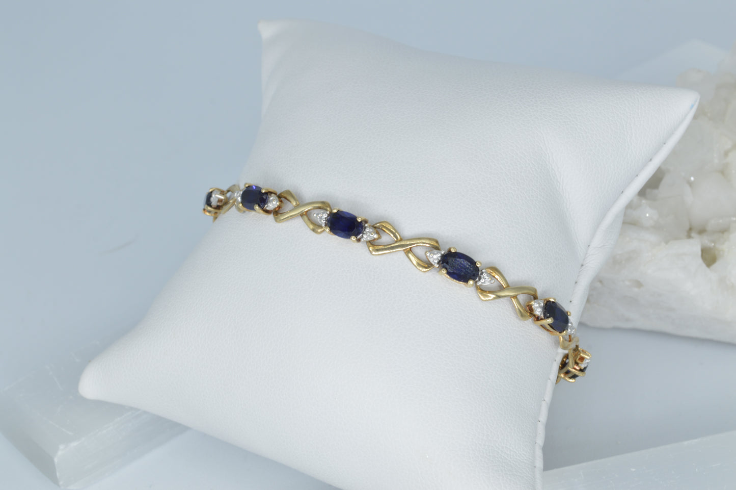 Sapphire & Diamond Rose Gold Bracelet