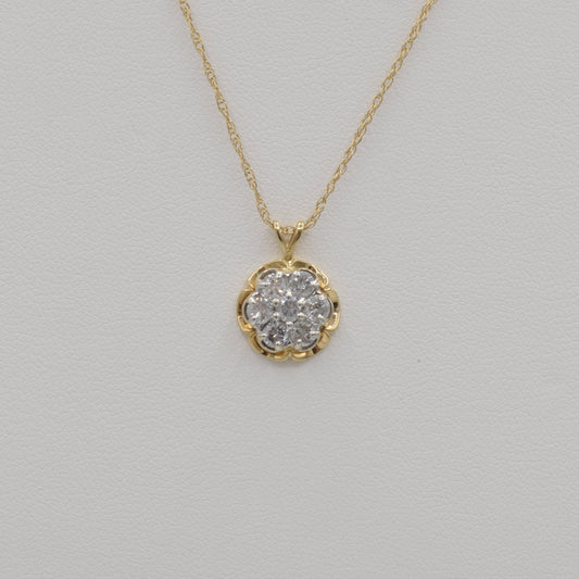 Diamond Flower Necklace