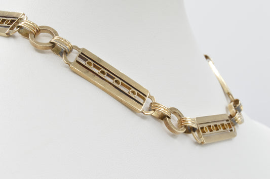Antique Rectangle-Link Necklace