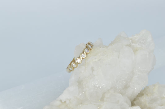 Waved-Bezel Ring