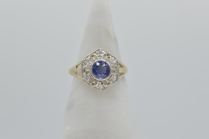 Cathedral Bezel Sapphire Ring