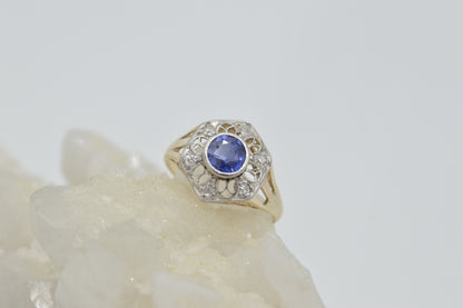 Cathedral Bezel Sapphire Ring