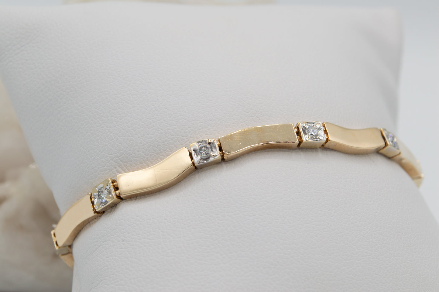 Waved Diamond Bracelet