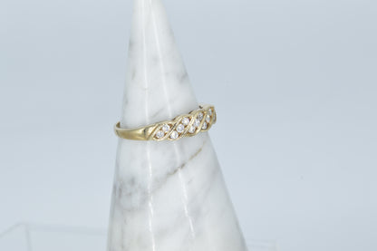 Diamond Gold -Twist Ring