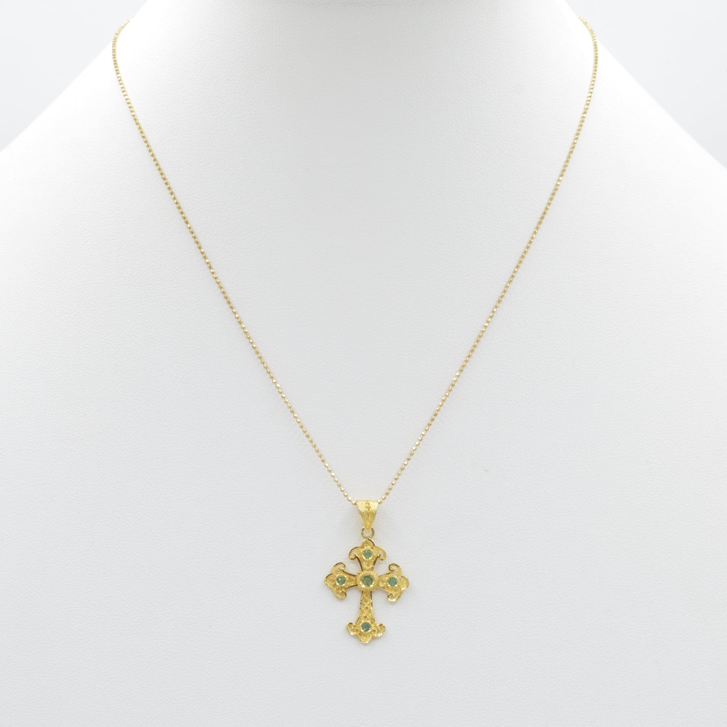 Emerald Filigree Cross