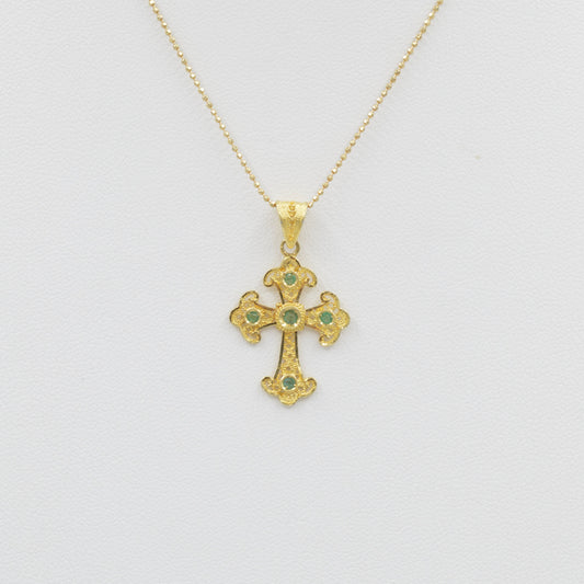 Emerald Filigree Cross