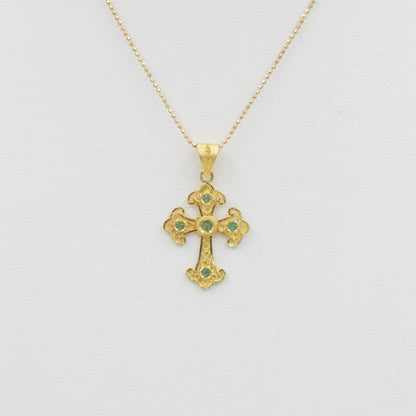 Emerald Filigree Cross