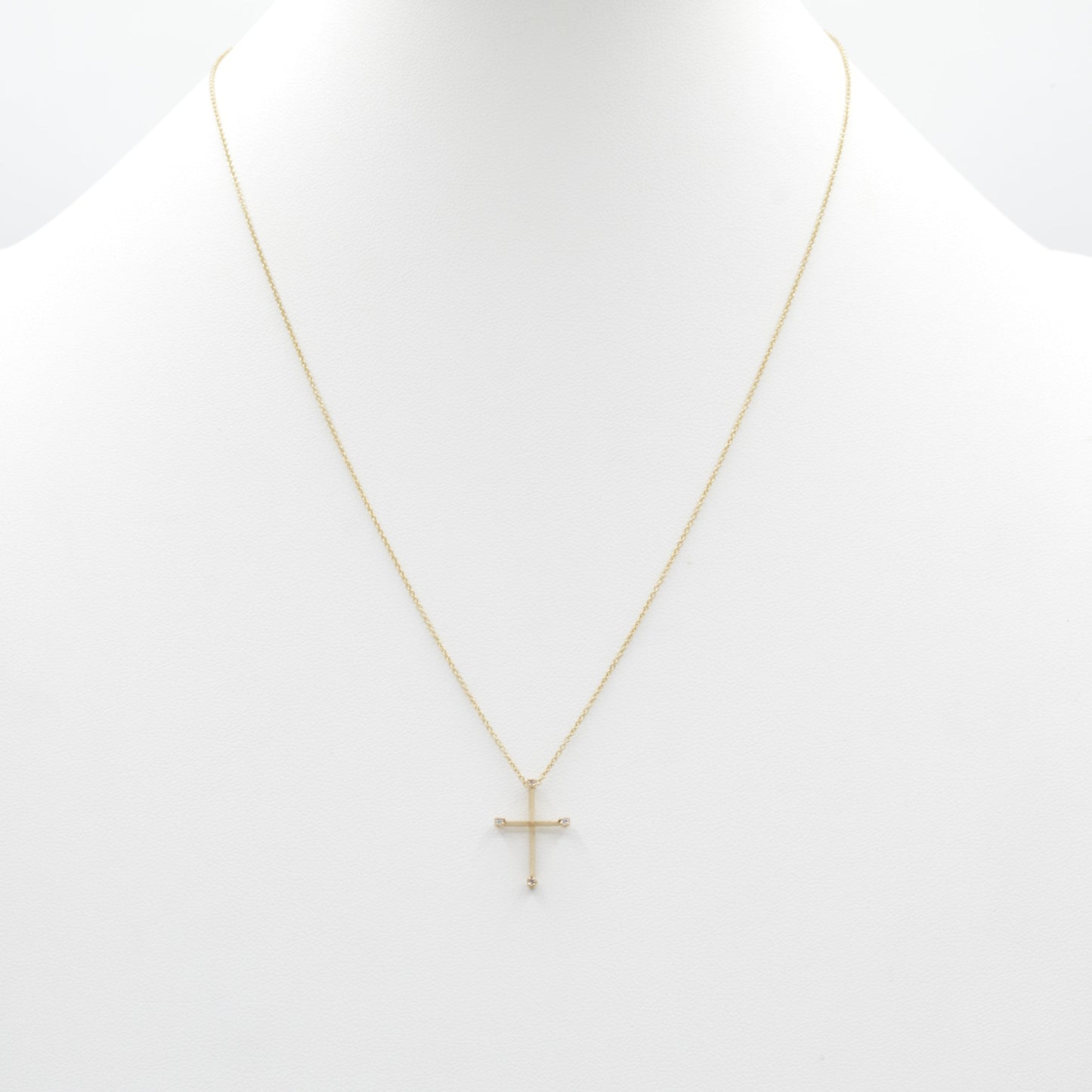 Simple Diamond Cross Necklace