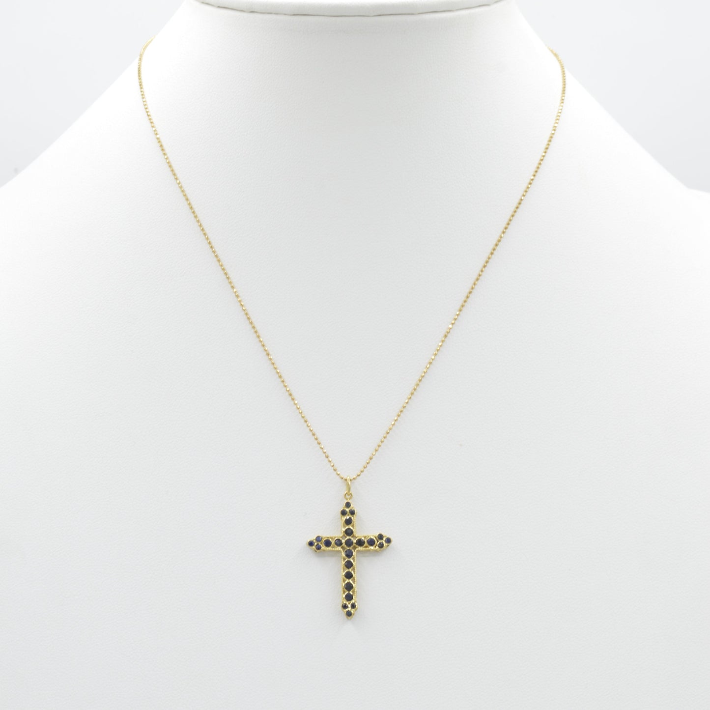 Sapphire Filagree Cross