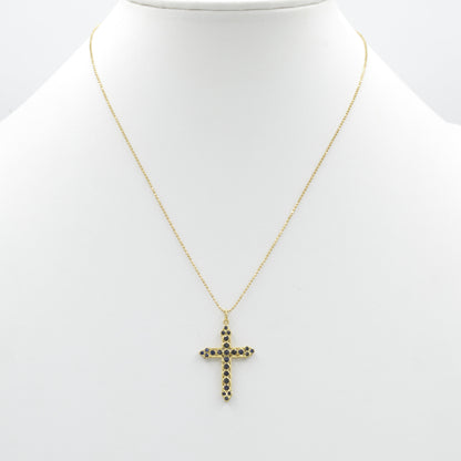 Sapphire Filagree Cross