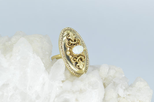 Opal Shield Ring