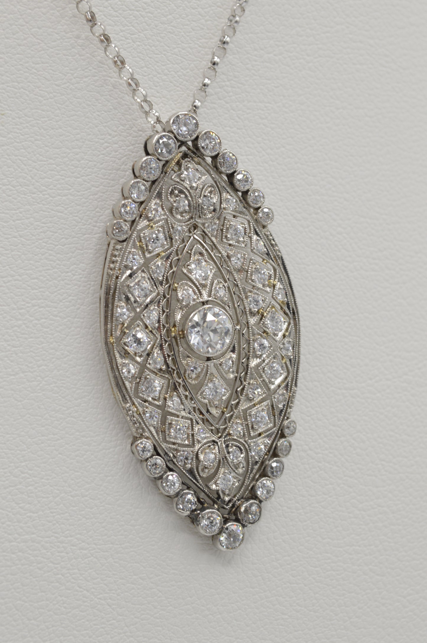 Edwardian Diamond Eye, Platinum