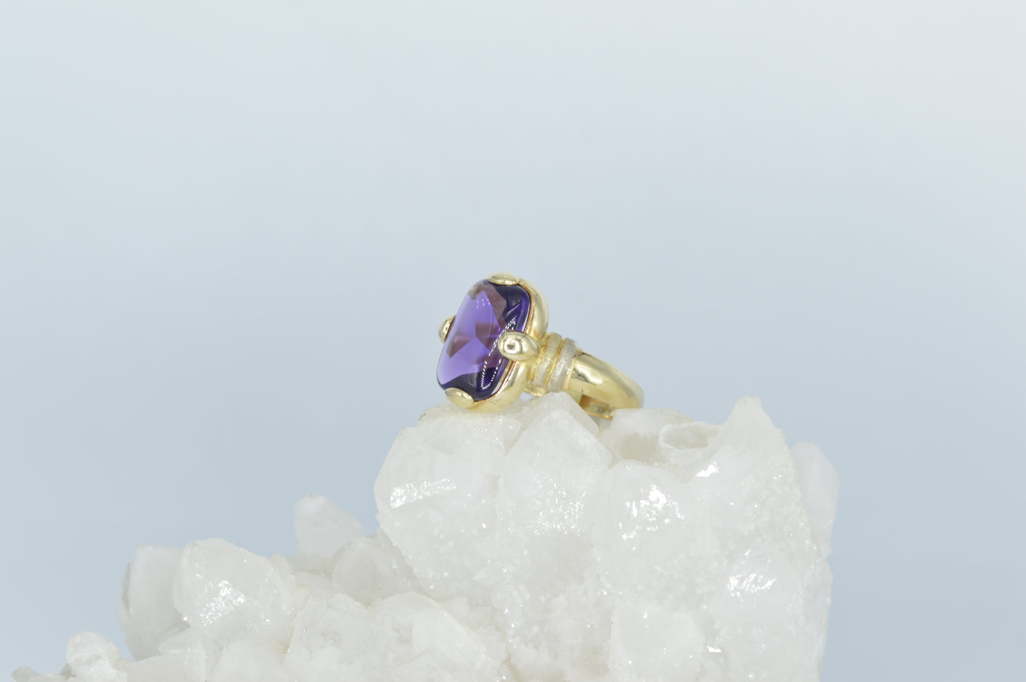 Amethyst Jellybean Ring