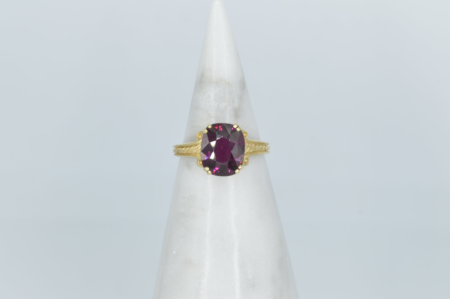 Simple Garnet Ring