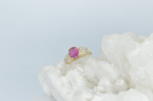 Tourmaline & Diamond Ring