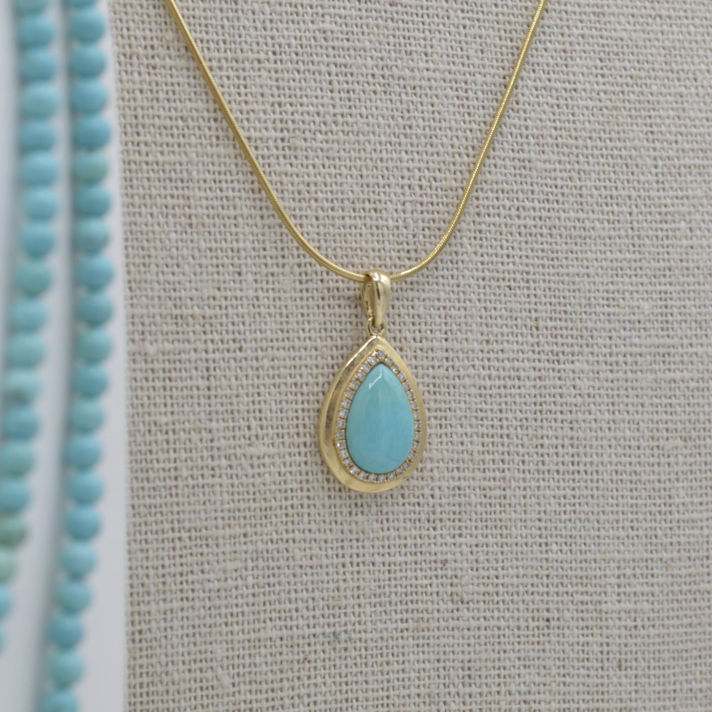 Turquoise Teardrop Necklace