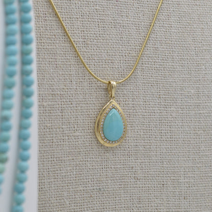 Turquoise Teardrop Necklace