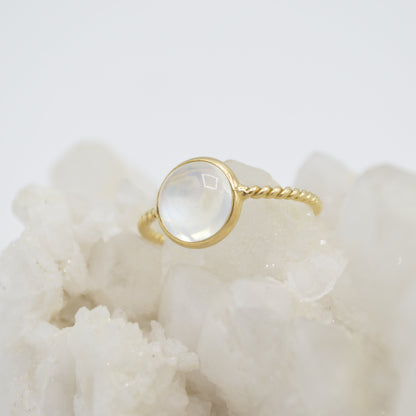 Simple Moonstone Ring