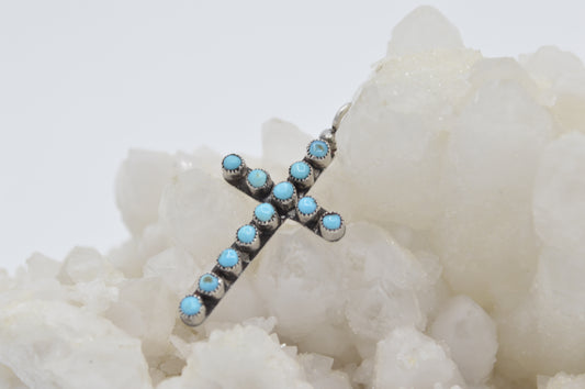 Silver & Turquoise Cross