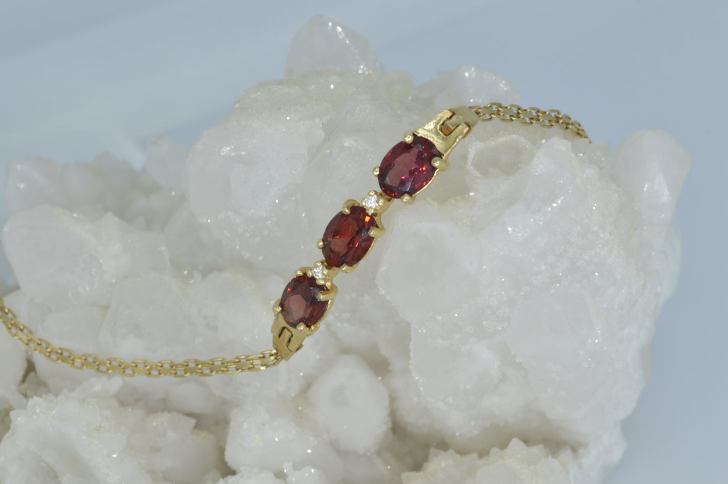 Garnet & Diamond Bracelet