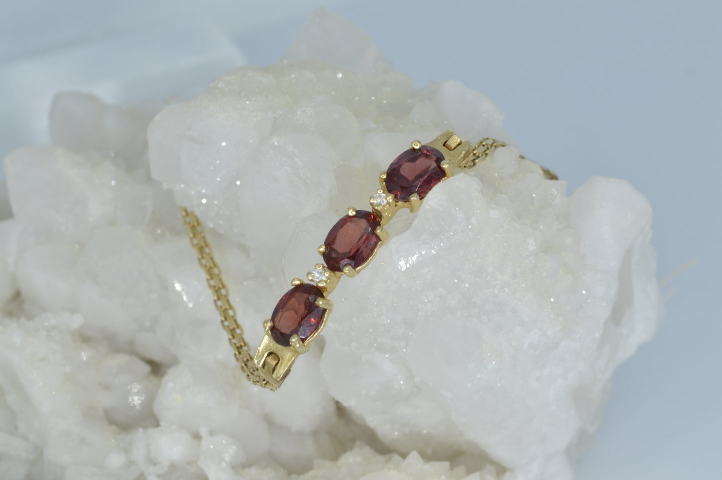 Garnet & Diamond Bracelet