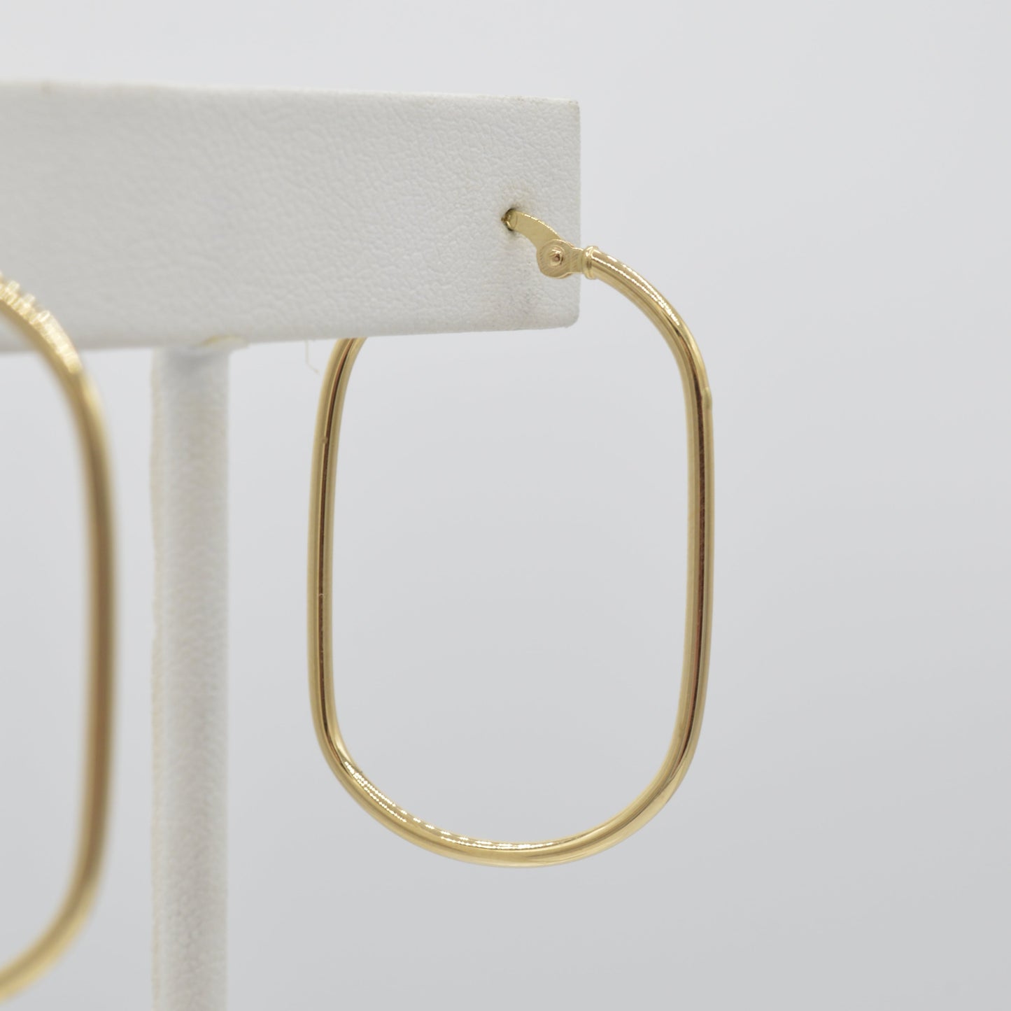 Oval Paperclip Hoops