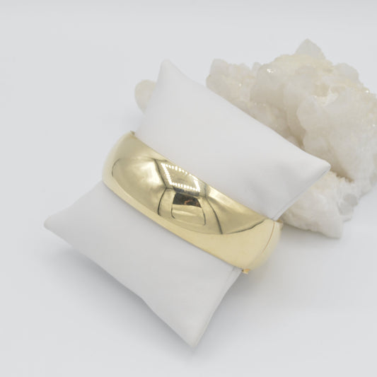 Thick 14k Gold Bangle