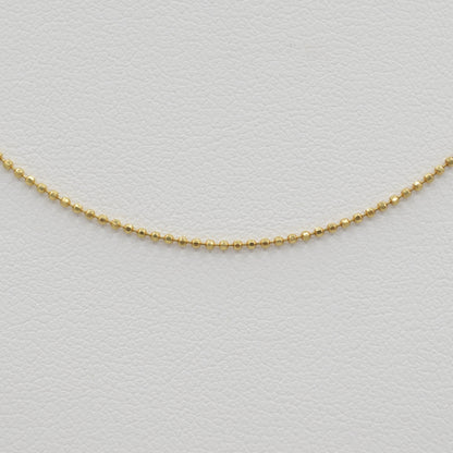 18k Bead Chain, 17.5"