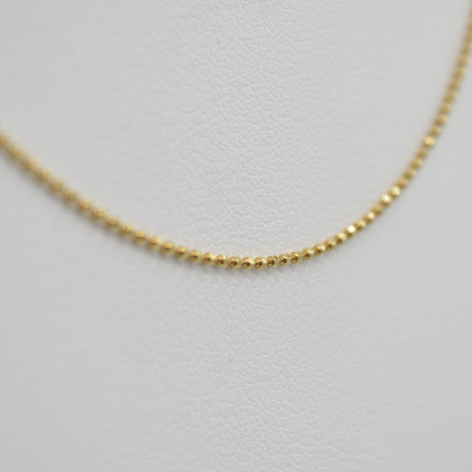 18k Bead Chain, 17.5"