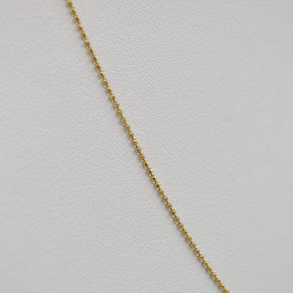 18k Bead Chain, 17.5"