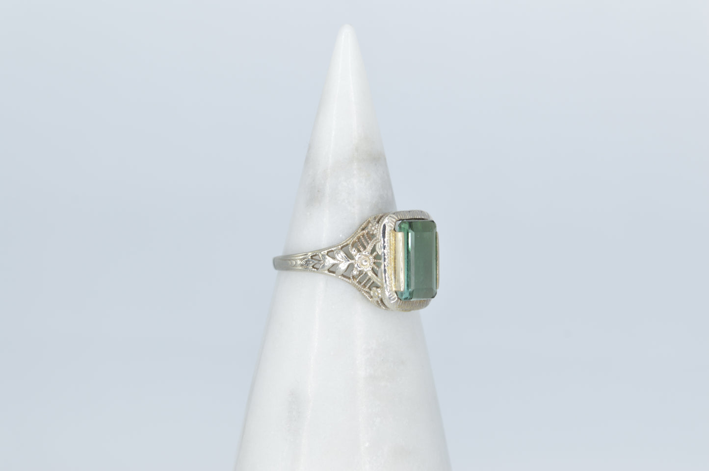 Tourmaline Art Deco Ring