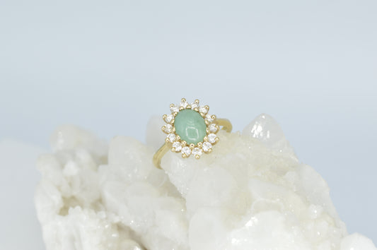 Jade/Diamond Ring
