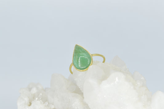 Jade Teardrop Ring