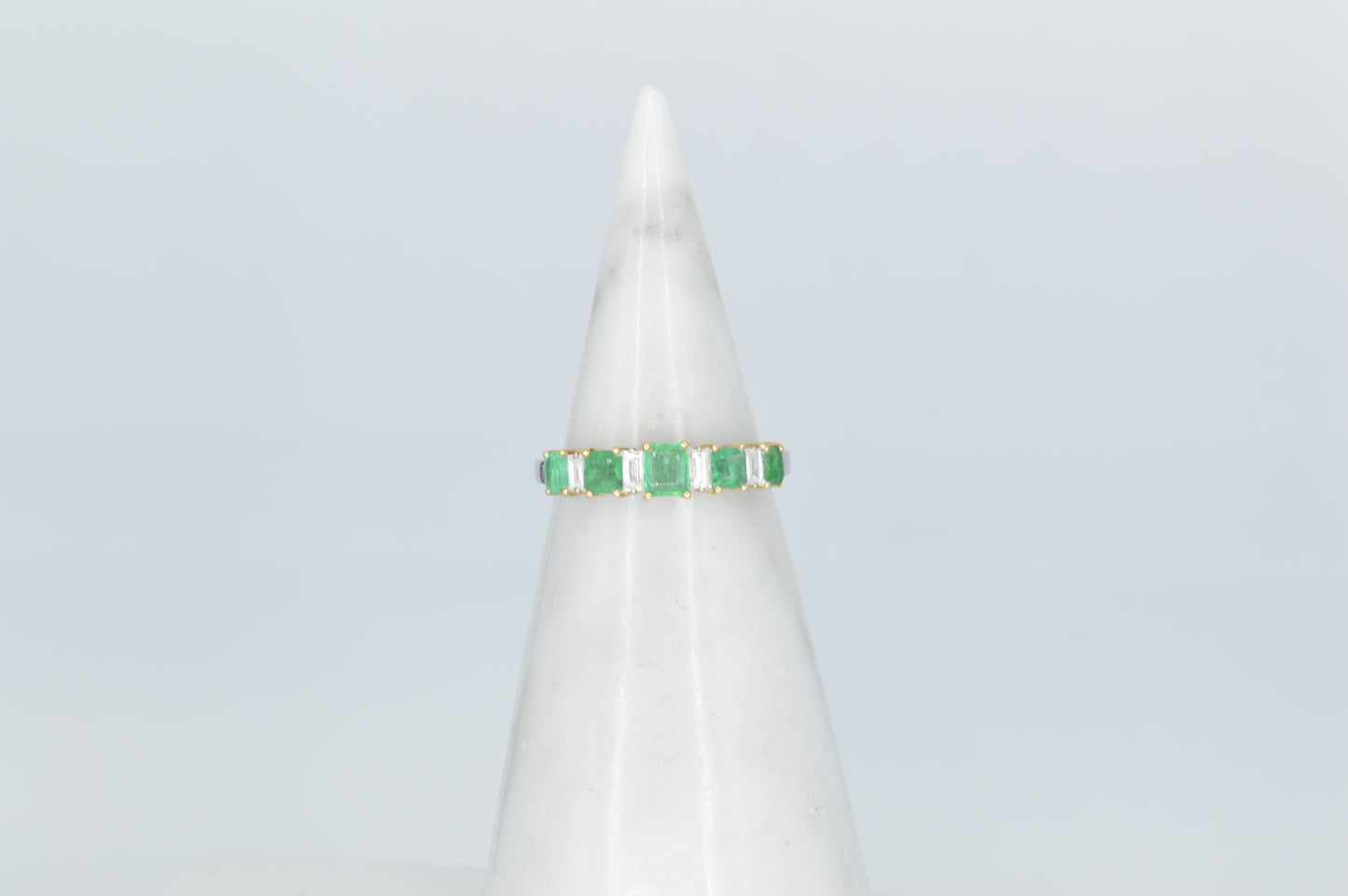 Emerald & Diamond Baguette Ring