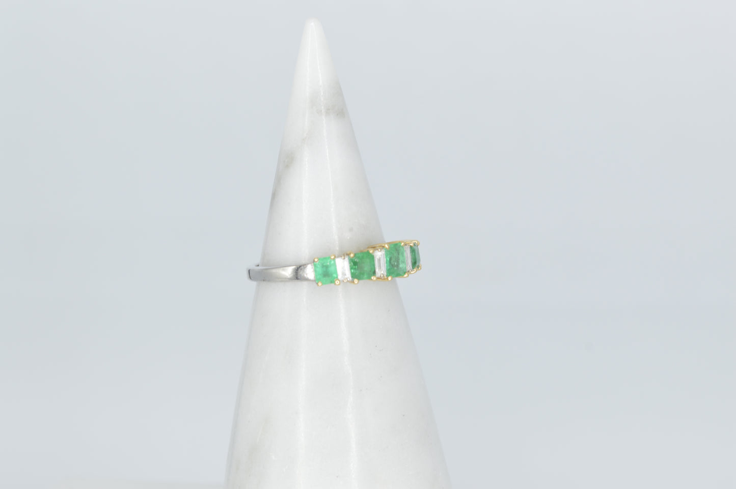 Emerald & Diamond Baguette Ring