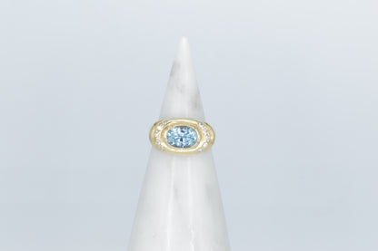 Topaz Ripple Ring, 14k