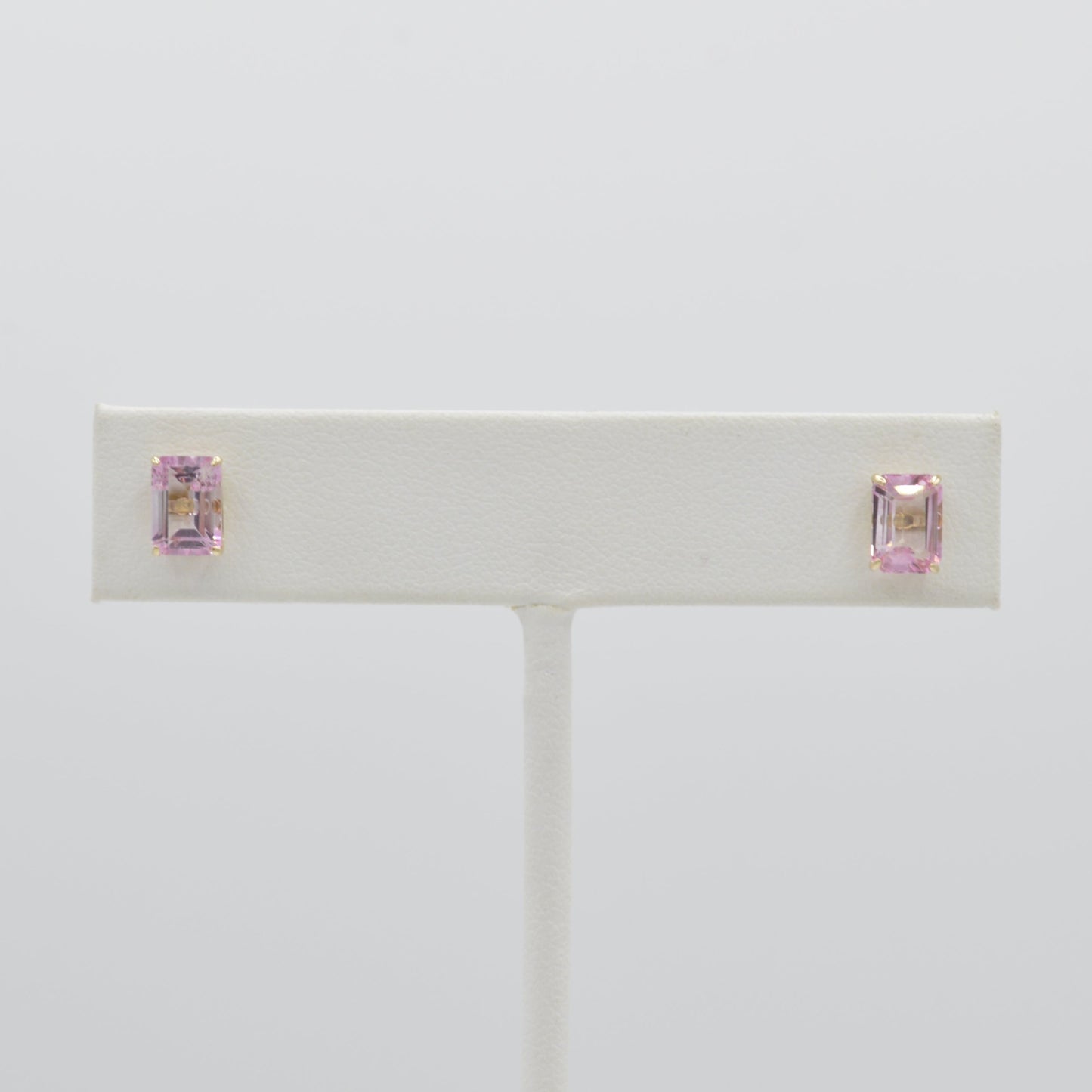 Pink Sapphire Studs