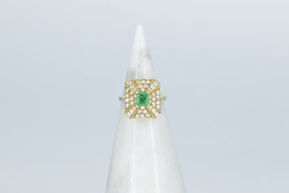 Emerald Pyramid Ring