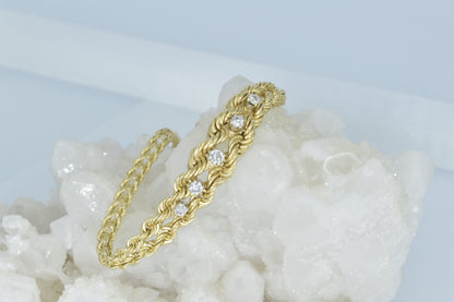 Braid Bracelet with Diamonds