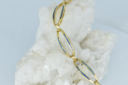 Navy Blue & Gold Bracelet