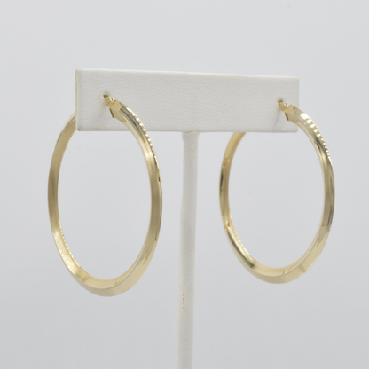 Tapered-Edge Hoop Earrings