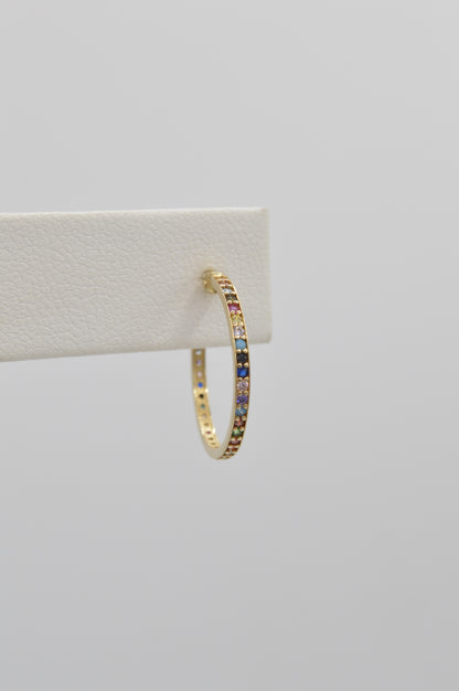 Rainbow Hoops, 14k