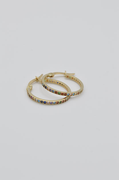 Rainbow Hoops, 14k
